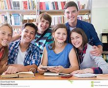 Teens in library photp 