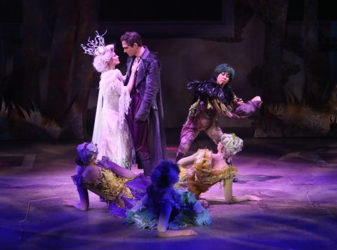 Image of six actors performing midsummer night's dream